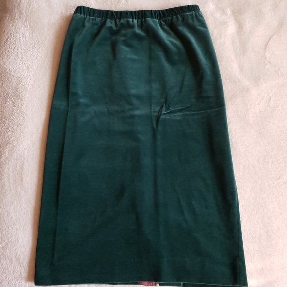 Vintage Green Velvet 80s Peplum Power Suit - Picture 10 of 16